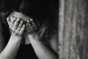 verdrietige vrouw
